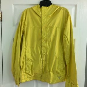 American Eagle AE Yellow Rain Jacket Coat